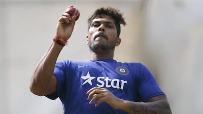 India cricketer Umesh Yadav bowls in the nets during a training camp at the National Cricket Academy in Bangalore, India, Saturday, July 2, 2016. Aijaz Rahi / AP Photo
