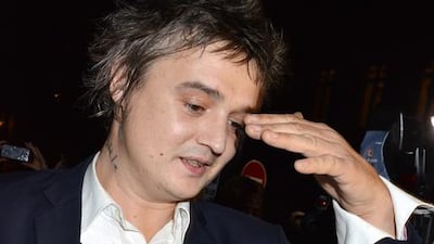 PARIS, FRANCE - OCTOBER 05: Pete Doherty attends the Saint Laurent show as part of the Paris Fashion Week Womenswear Spring/Summer 2016 on October 5, 2015 in Paris, France. (Photo by Foc Kan/WireImage)