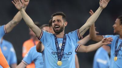 Bernardo Silva helped Manchester City win the treble of Premier League, FA Cup and Champions League in 2022/23. EPA