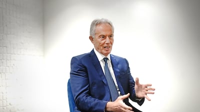 Former Prime Minister Tony Blair at his offices in central London on Monday. PA