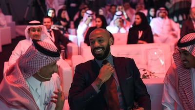 Former French football player Thierry Henry in attendance in Riyadh. Fayez Nureldine / AFP