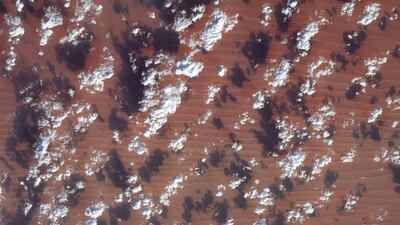 An eye-catching image of the Empty Quarter captured from space by astronaut Ricky Arnold.