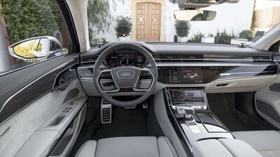The cabin is finished to the same high standard as the more restrained A8 saloon it is derived from. Courtesy Audi AG