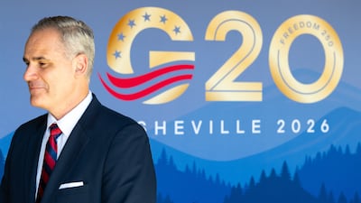 Chris Pilkerton, assistant secretary for investment security at the US Treasury, attends the G20 finance meeting in Asheville, North Carolina. EPA