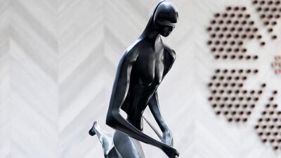 The bronze works weigh 150 kilograms each and balance precariously on slender feet or the tips of their toes Reem Mohammed / The National