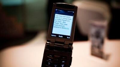 ADCB launches a new system, said to be first of its kind in the world, which allows customers to make payments using nothing but a mobile phone number. Lee Hoagland/The National