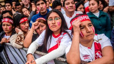 It was a tough night for Peru fans. AFP