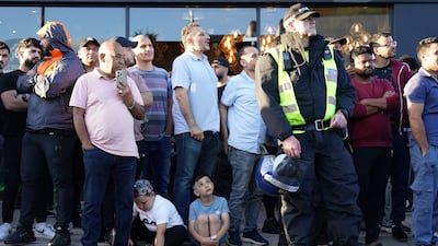 Anti-racism protesters in Newcastle upon Tyne. Getty Images