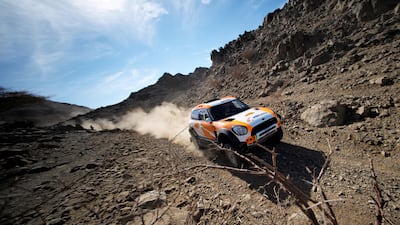 Rallying - Dakar Rally - Jeddah, Saudi Arabia - December 29, 2021 X-Raid Mini John Cooper Works Rally's Laia Sanz and co-driver Maurizio Gerini in action during testing REUTERS / Hamad I Mohammed