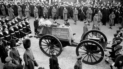 The gun carriage was used for the final journey of King George VI. PA