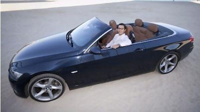 Rui Gomes-Pinto thinks his BMW 335i convertible is the perfect car. It's certainly more practical, financially speaking, than his previous BMW. Jaime Puebla / The National