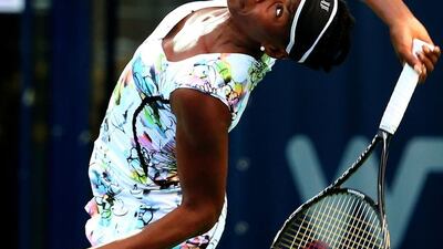 Venus Williams of the United States eased past Caroline Wozniacki of Denmark 6-3, 6-2 on February 21, 2014, during their Dubai Duty Free Tennis Championships semi-final. Marwan Naamani / AFP