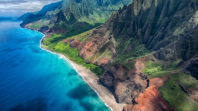 9. Famous Na Pali Coast, Kauai, Hawaii, US.