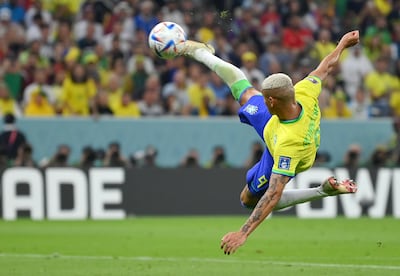Allah aleik is used to describe the individual brilliance of a player, such as Brazil's Richarlison's second goal during the Fifa World Cup Qatar 2022 Group G match against Serbia. Getty Images