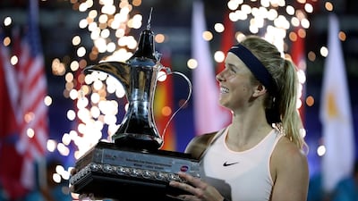 Elina Svitolina is going for a hat-trick of titles at the Dubai Duty Free Tennis Championships and will become the first woman to win three in a row if she prevails this year. Reuters
