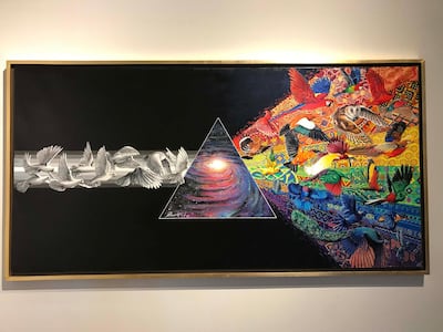 'Unity in Diversity' is a colourful meditation on how violent conflict in the world occurs because of perceived cultural differences. Courtesy Walt Curnow.