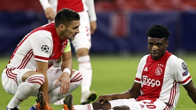 Mohammed Kudus - 4: Sustained an ankle injury in the early stages during a challenge with Fabinho and was replaced by Promes after nine minutes. A big loss for Ajax. EPA