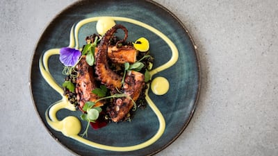 Grilled octopus at Mazi