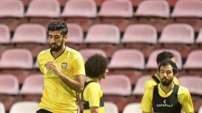 UAE national team train ahead of their World Cup 2022 Qualifier against Thailand. Courtesy UAEFA