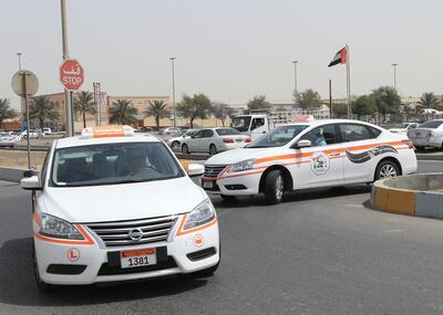 Motoring school cars for learner drivers in Dubai. Ravindranath K / The National