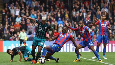 Centre midfield: Mario Lemina (Southampton) – Dominated the midfield as Southampton ruined Roy Hodgson’s first game as Crystal Palace manager by taking the points. Dan Istitene / Getty Images