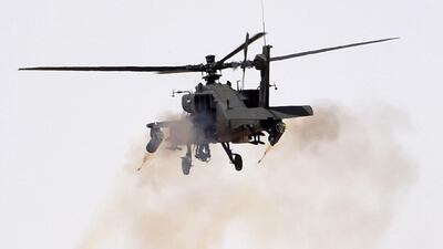 Nearly 350,000 troops from 20 nations in the Middle East, Africa and Asia, including the UAE, took part in the last day of the so-called “Northern Thunder” manoeuvres. The exercises, which took place in the desert near to the Kuwaiti and Iraq borders, began 12 days ago. Fayez Nureldine / AFP Photo @Caption:The training focused on how to coordinate combat operations and guerrilla warfare tactics among the Muslim-majority countries that are members of a larger counter-terrorism alliance announced by Riyadh in December. Fayez Nureldine / AFP Photo