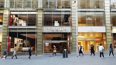 A Tesla showroom in Sydney. Bloomberg