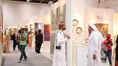 Visitors attend World Art Dubai 2016. Courtesy World Art Dubai