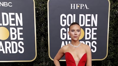 Scarlett Johansson, in Vera Wang, arrives for the 77th annual Golden Globe Awards at the Beverly Hilton Hotel in Beverly Hills, California, on January 5, 2020. EPA