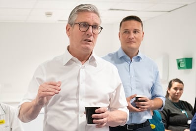 Prime Minister Keir Starmer with former health secretary Wes Streeting. PA