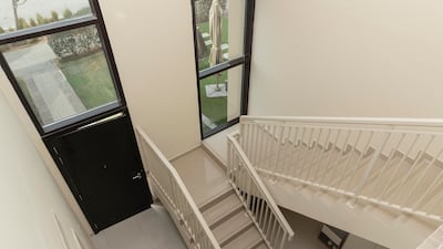 The staircase of the two-storey home
