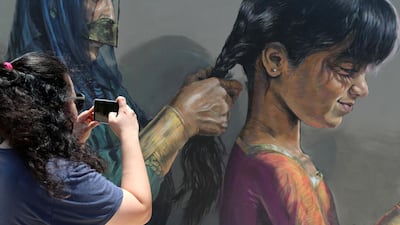 Street art and graffiti on Jumeirah Beach Road, Dubai. Chris Whiteoak / The National