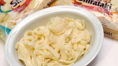 Shirataki noodles, made from a water-soluble fibre, have begun appearing in most large supermarkets. Larry Crowe / AP Photo