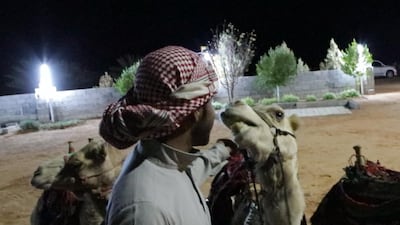 The Al Faqeer tribe live in a desert compound known as an Uzba. Suhail Rather / The National