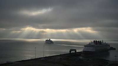 A P&O ferry departs the Port of Dover. AFP