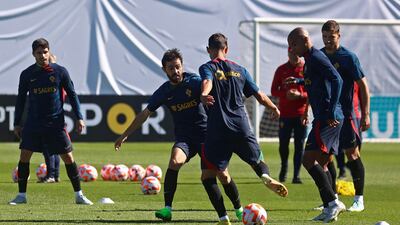 Portugal's Bernardo Silva during training. Reuters