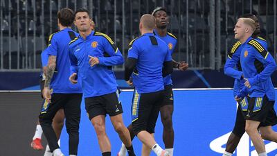 Christiano Ronaldo at training. AFP