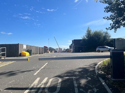 A deserted Longcross Studios in Surrey where filming on the eighth 'Mission: Impossible' film has halted due to the strike. The National