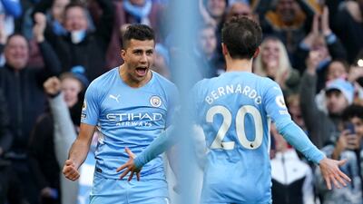 Rodri - 9: Dominated centre of midfield, breaking up Everton attacks at will and made it 2-0 with thunderbolt strike into top corner from outside the penalty area. PA