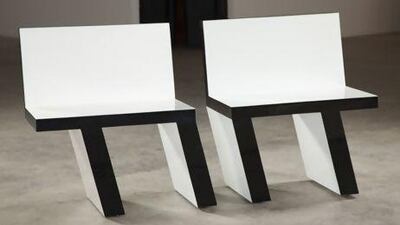 The Parallel Angles chairs designed by Nanu Al-Hamad. Courtesy Nanu Al-Hamad