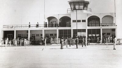 Dubai International airport as seen in the 1960s.