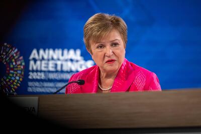 IMF managing director Kristalina Georgieva raised concerns about the health of the private credit market during the IMF/World Bank annual meetings. AFP