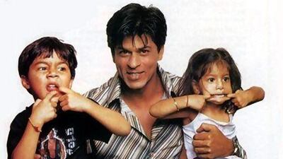 Shah Rukh Khan in an undated photo with his son Aryan and daughter Suhana.Courtesy Shah Rukh Khan