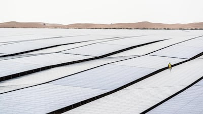Taqa's Noor Abu Dhabi solar park. The project began commercial operation in April 2019 and generates enough power to meet the needs of 90,000 individuals. Taqa