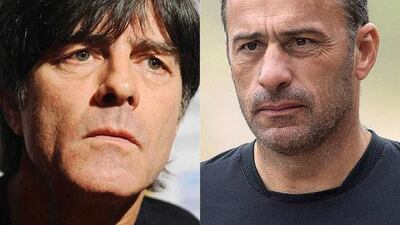 Germany coach Joachim Loew, left, and Portugal's Paulo Bento. EPA