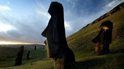 'Moai' statues in Rano Raraku volcano, on Easter Island, Chile Reuters