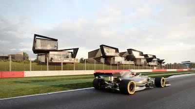 A front view of the Trackside Residence, where race fans can get right in on the action. All images courtesy Escapade Living