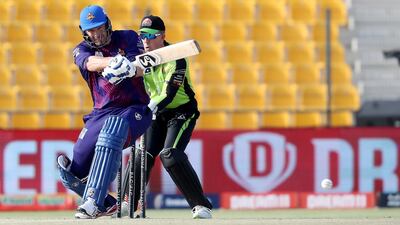 Shane Watson of Deccan Gladiators scored 30 against Qalandars at the Sheikh Zayed Cricket Stadium in Abu Dhabi. Pawan Singh / The National