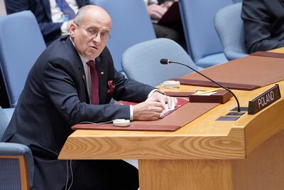 Poland's Foreign Minister Zbigniew Rau speaks during a high level Security Council meeting on the situation in Ukraine, Thursday, Sept. 22, 2022, at United Nations headquarters. (AP Photo / Mary Altaffer)