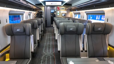 Premium class seats on board the new trains